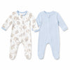 Pack of Two Full Rompers Elephants Print