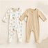 Pack of Two Full Cotton Rompers Doggy Print