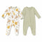 Pack of Two Full Cotton Rompers Roar