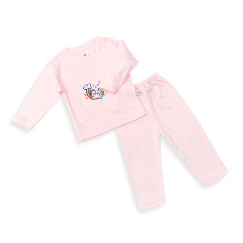Basics Night Suit - Unicorn pink