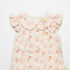 Party Wear Cotton Embroidered Top Pink Roses Design