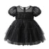 Black Party Wear Frock Tiered Tulle