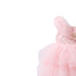 Pink Party Wear Frock Off-Shoulder Tiered Tulle