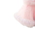 Pink Party Wear Frock Sleeveless Ruffled Tulle