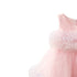 Pink Party Wear Frock Sleeveless Ruffled Tulle