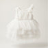 White Party Wear Frock Embellished Tiered Tulle Sequin