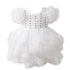 White Party Wear Frock Ruffled Tulle