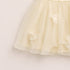 Party Wear Girls Frock Beige Floral Design
