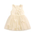 Party Wear Girls Frock Beige Floral Design