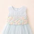 Party Wear Girls Frock Light Blue Floral Embroidered