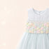 Party Wear Girls Frock Light Blue Floral Embroidered