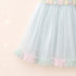 Party Wear Girls Frock Light Blue Floral Embroidered