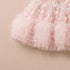 Party Wear Girls Frock Pink Butterfly Sequin Frilled