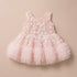 Party Wear Girls Frock Pink Butterfly Sequin Frilled
