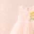 Party Wear Girls Frock Pink Flower Embroidered