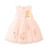 Party Wear Girls Frock Pink Flower Embroidered