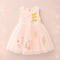 Party Wear Girls Frock Pink Flower Embroidered