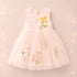 Party Wear Girls Frock Pink Flower Embroidered