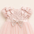 Party Wear Girls Frock Pink Sequin