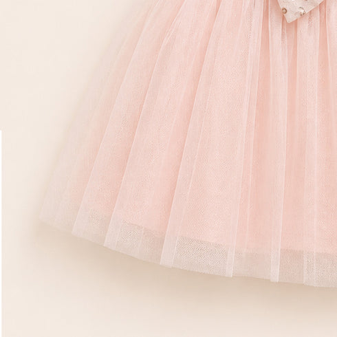 Party Wear Girls Frock Pink Sequin