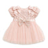Party Wear Girls Frock Pink Sequin