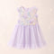 Party Wear Girls Frock Purple Embroidered