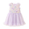 Party Wear Girls Frock Purple Embroidered