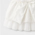 Party Wear Girls Frock White Chikan Design