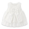 Party Wear Girls Frock White Chikan Design