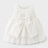 Party Wear Girls Frock White Chikan Design