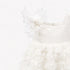 Party Wear Girls Frock White Roses Frilled Floral