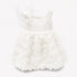 Party Wear Girls Frock White Roses Frilled Floral