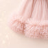 Party Wear Girls Top Style Frock Tea Pink Glittered Frilled