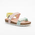 Pink Girls Sandal with Two-Strap Cork-Soled Design