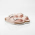 Pink Glitter Double-Strap Buckle Slides