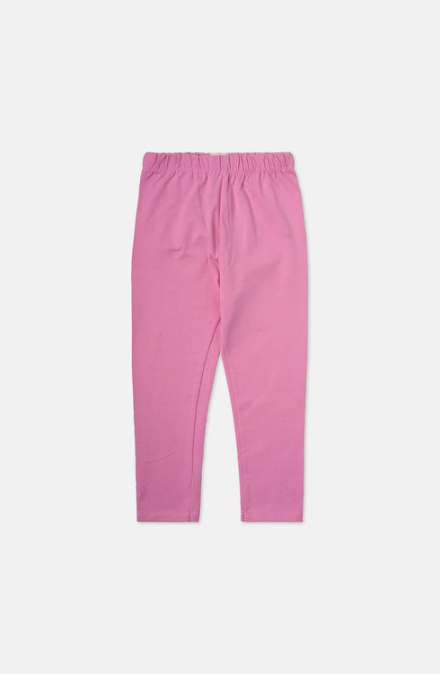 Pink Basic Ribbed Tights