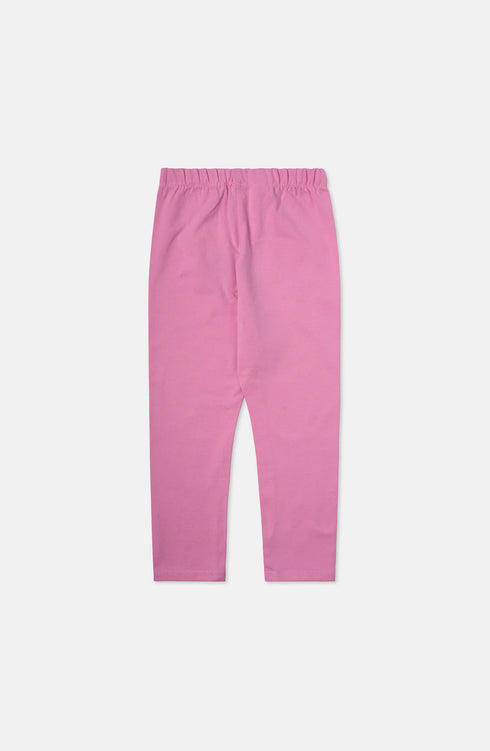 Pink Basic Ribbed Tights