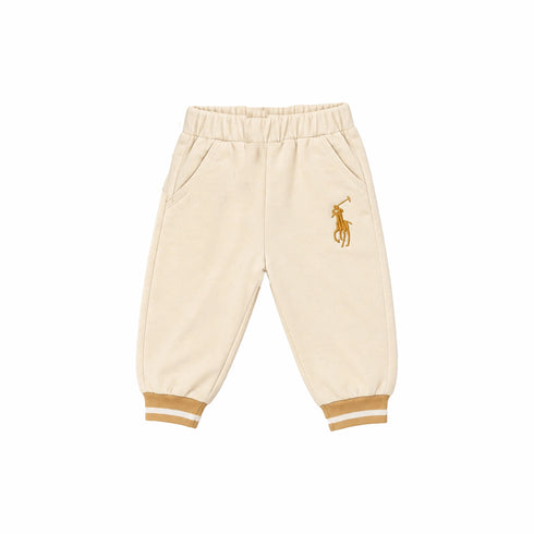 Beige Polo Ralph Classic Toddler Boy Suits Sweatshirt Pants