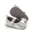 Pre Walker Pumps Shoes Silver Metallic Shimmer Bow