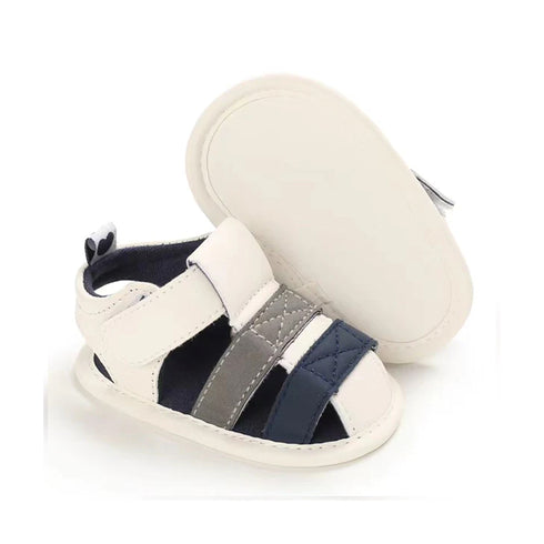 Pre Walker Sandals White Colorblock Strappy