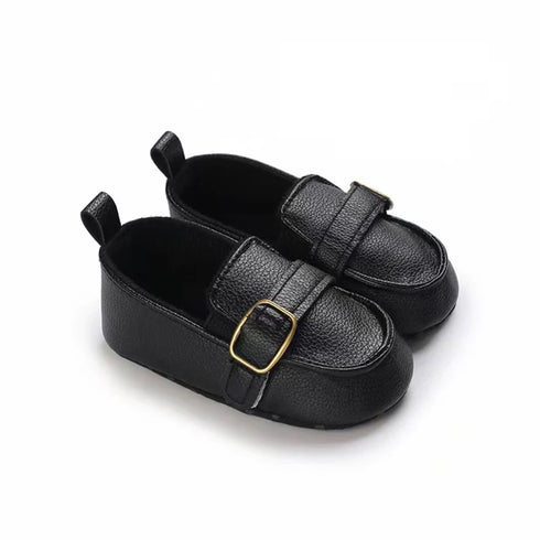 Pre Walker Shoes Black Infant Monk-Strap Loafers
