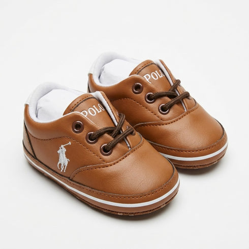 Pre Walker Shoes Brown Infant Faux-Leather Low Top Sneakers