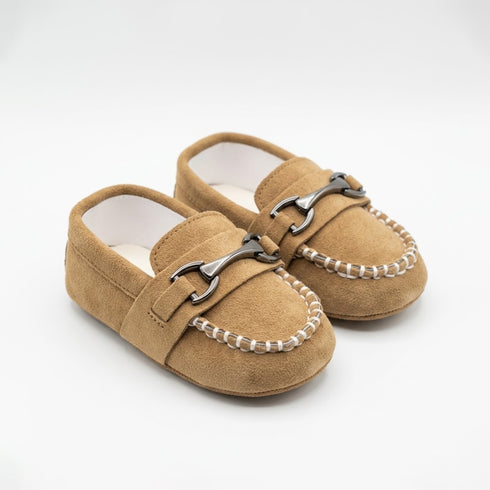 Pre Walker Shoes Brown Infant Suede Bit Loafers