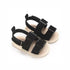 Prewalker Sandals for Baby Boys Black Dual Strap Matte Buckle