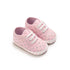 Prewalker Shoes for Baby Girls Pink Glittered Hearts Lace Up