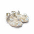 Beige Pumps Shoes with Embroidered Mary Jane Design