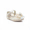 Beige Pumps Shoes with Embroidered Mary Jane Design
