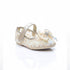 Beige Pumps Shoes with Embroidered Mary Jane Design