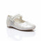 Beige Pumps Shoes Crystals Ruffled Organza Strap