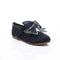 Black Pumps Shoes with Mesh Bow and Crystal Detailing